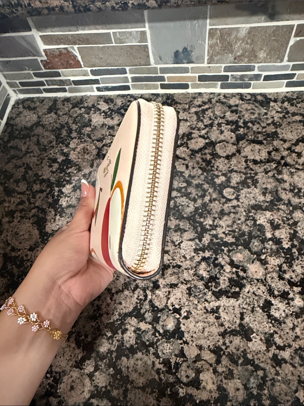 kate spade New York Pink Apple Zip Wallet - Picture 5 of 11